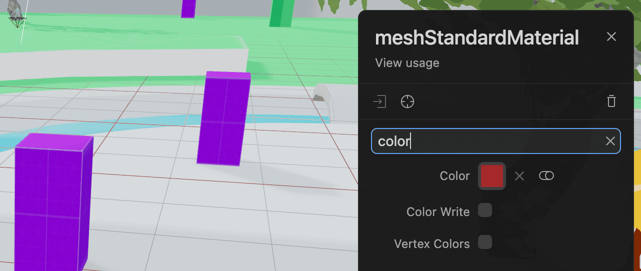 Filter props through the Triplex context panel